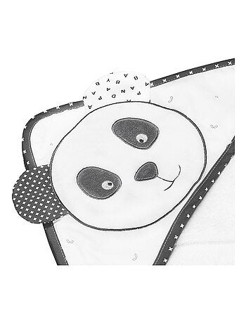 Cape de bain et gant en coton -