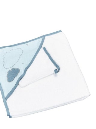 Cape de bain et gant en coton - SAUTHON