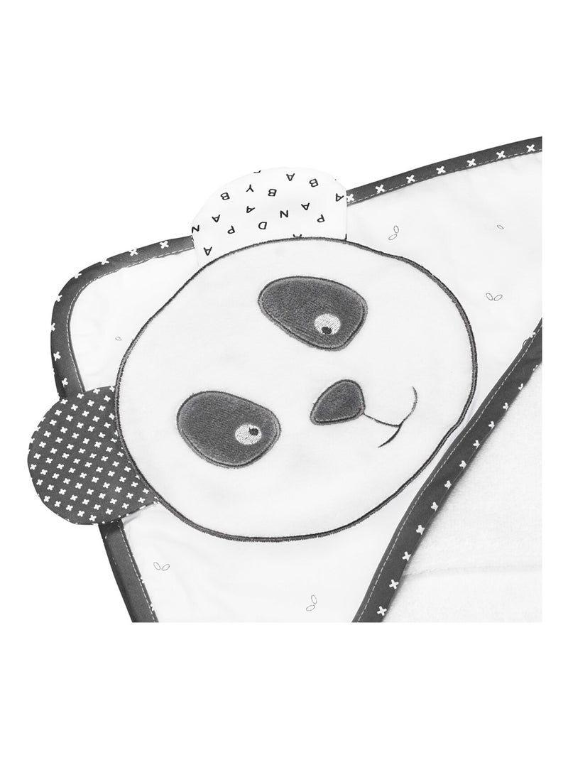 Cape de bain et gant en coton - SAUTHON Blanc - Kiabi