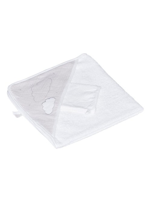 Cape de bain et gant en coton - SAUTHON - Kiabi
