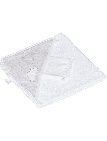 Cape de bain et gant en coton - SAUTHON