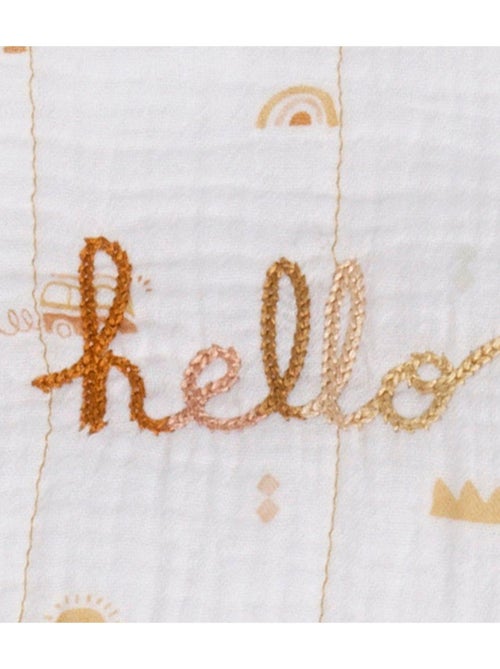 Cape de bain et gant en coton blanc - SAUTHON - Kiabi