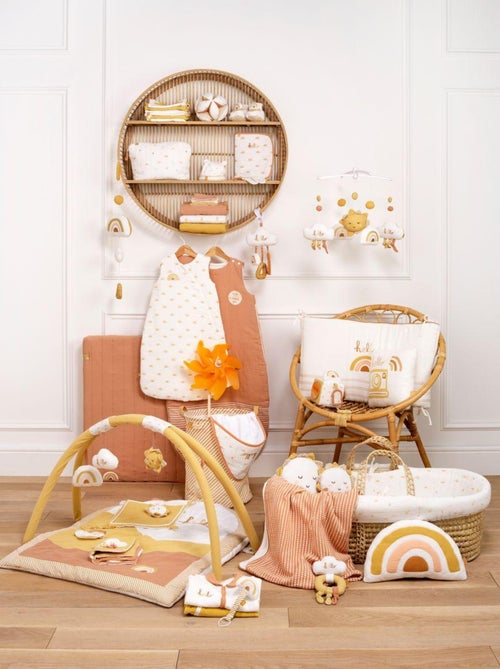 Cape de bain et gant en coton blanc - SAUTHON - Kiabi