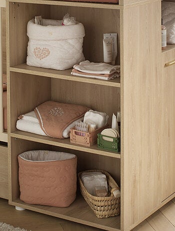 Cape de bain et gant en coton matelassé et éponge - SAUTHON