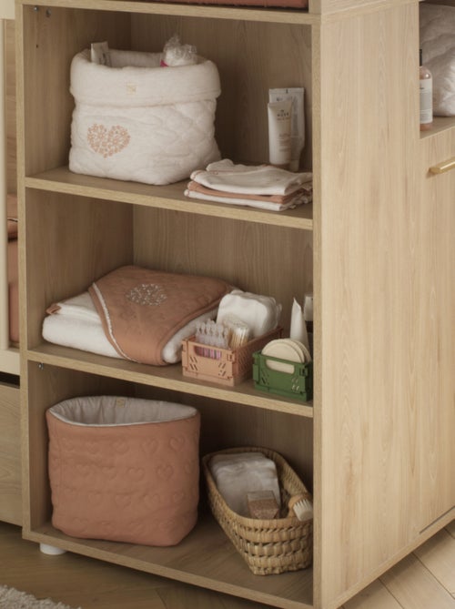 Cape de bain et gant en coton matelassé et éponge - SAUTHON - Kiabi