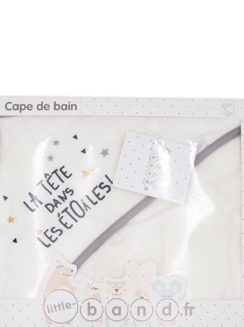 Cape de bain Etoile Filante 70x70 cm Blanc - Kiabi