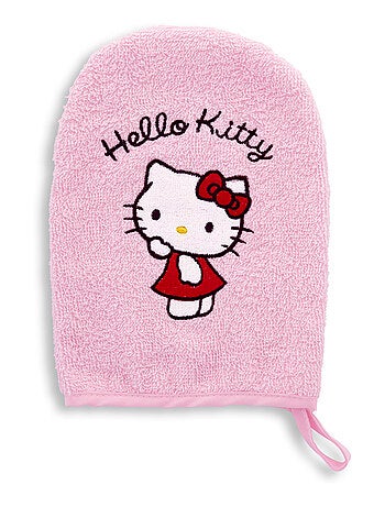 Cape de bain + Gant brodés - Hello Kitty - Serviette éponge - 100% coton - Bébé & Enfant