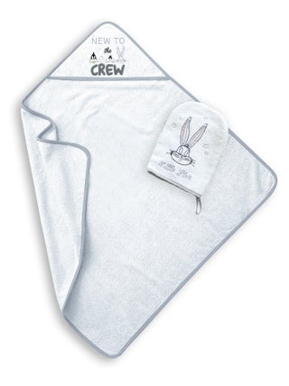 Cape de bain + Gant Brodés - LOONEY TUNES - Serviette éponge - 100% coton - Bébé & Enfant