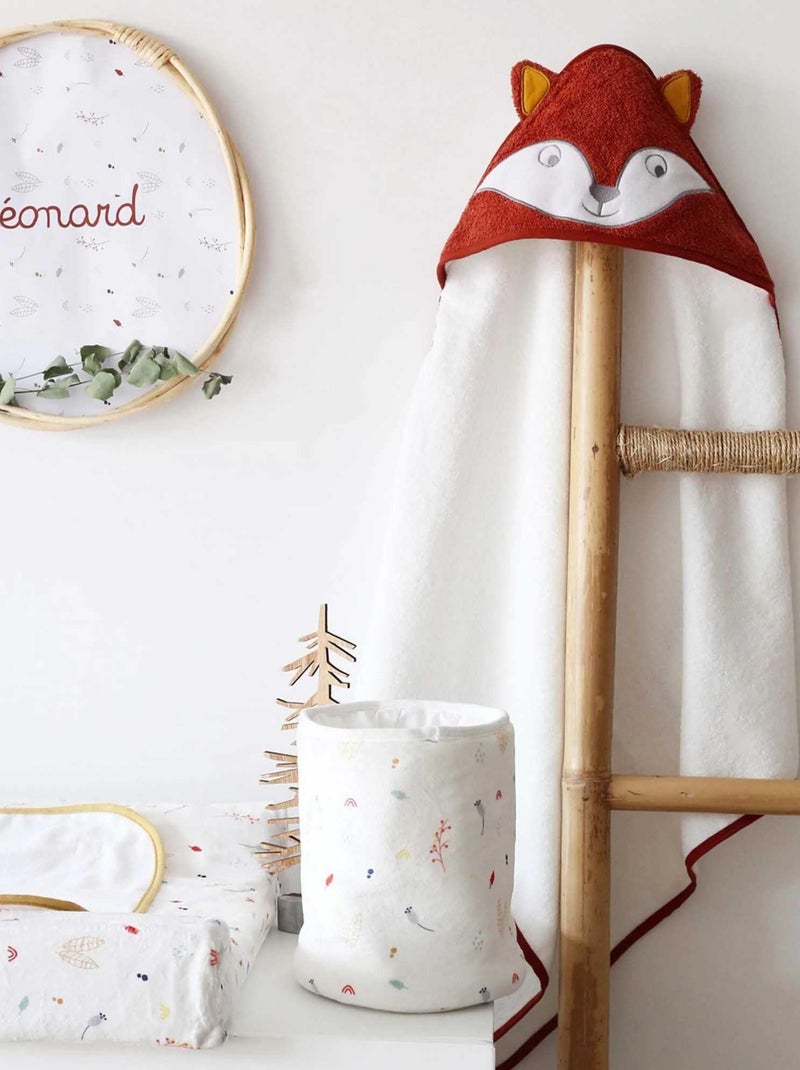 Cape de bain + gant Cache-cache en forêt (70 x 70 cm) Blanc - Kiabi