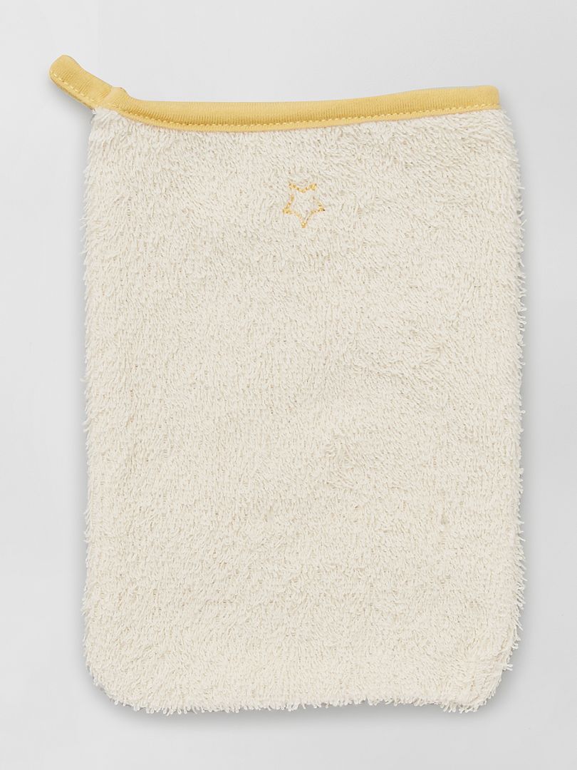 Cape de bain + gant de toilette jaune - Kiabi