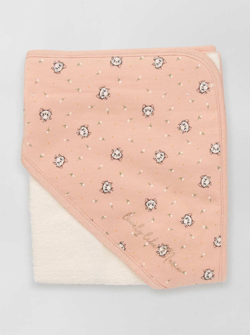 Cape de bain + gant de toilette ROSE - Kiabi
