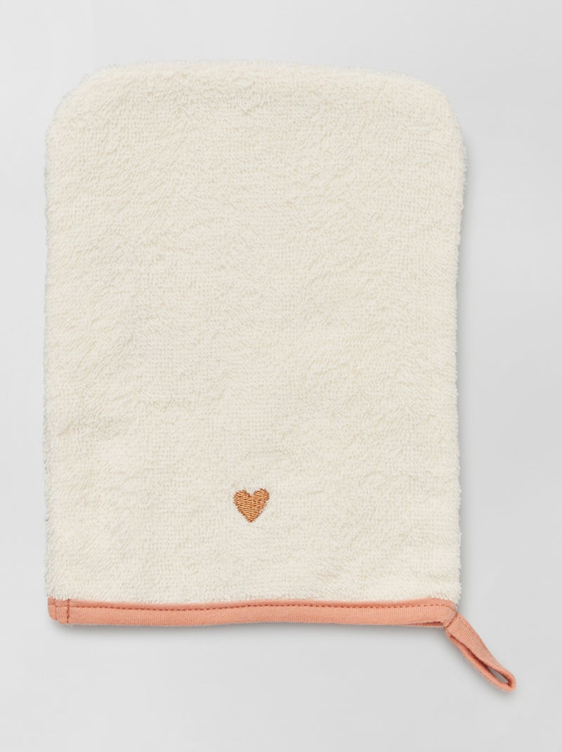 Cape de bain + gant de toilette rose - Kiabi