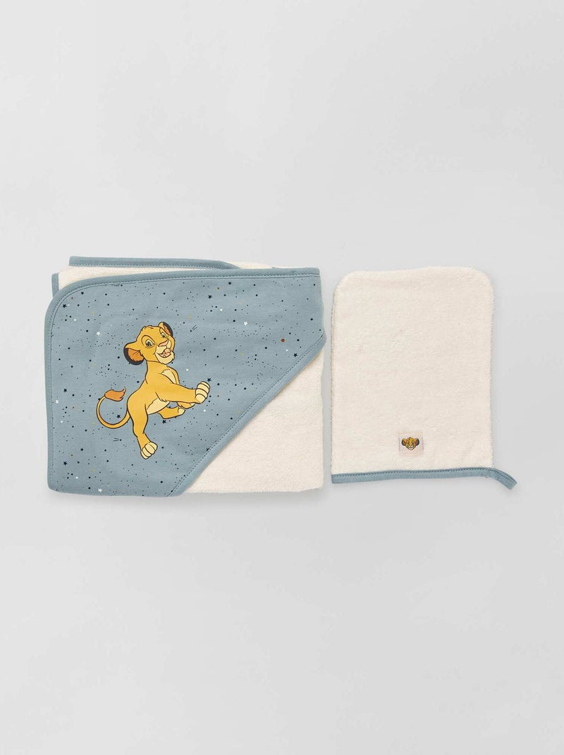 Cape de bain + gant de toilette simba - Kiabi