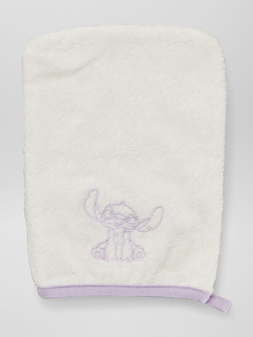 Cape de bain + gant de toilette 'Stitch' Violet - Kiabi