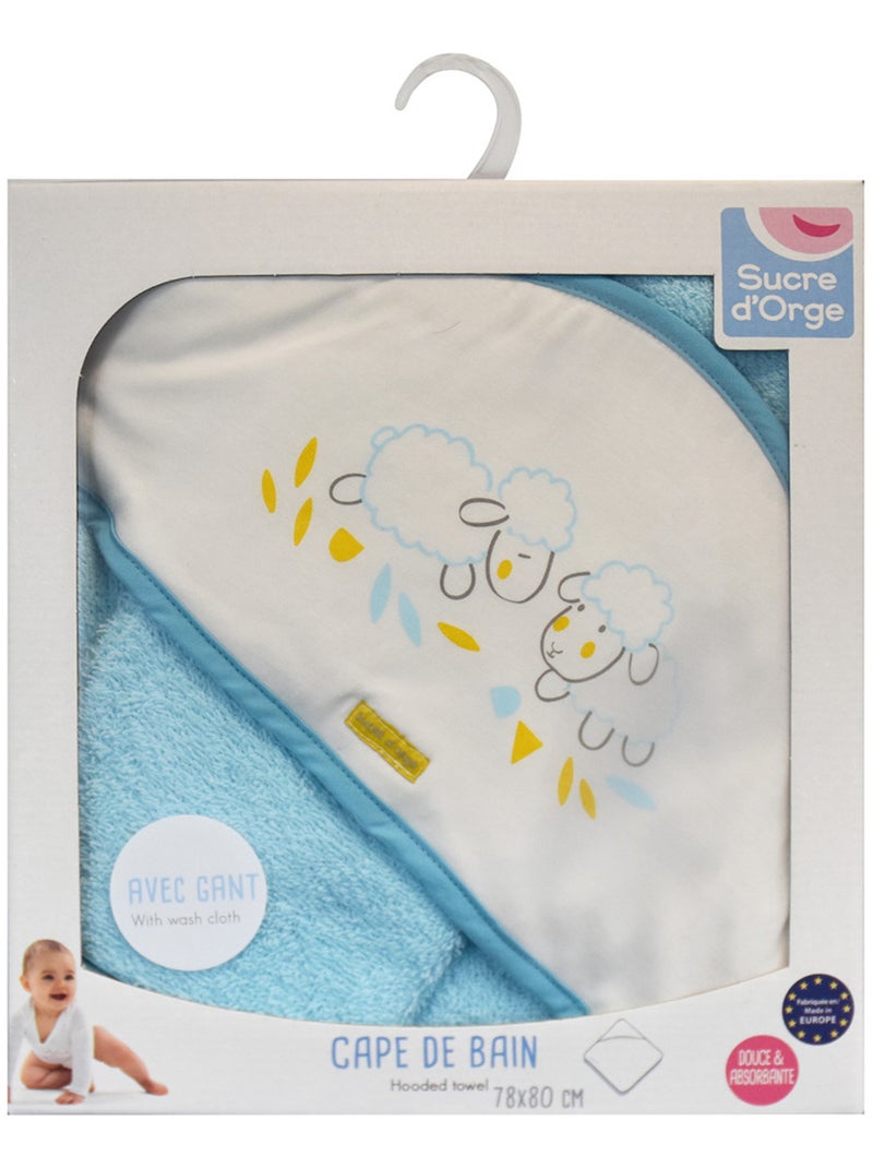 CAPE DE BAIN + GANT FLYNN Bleu - Kiabi