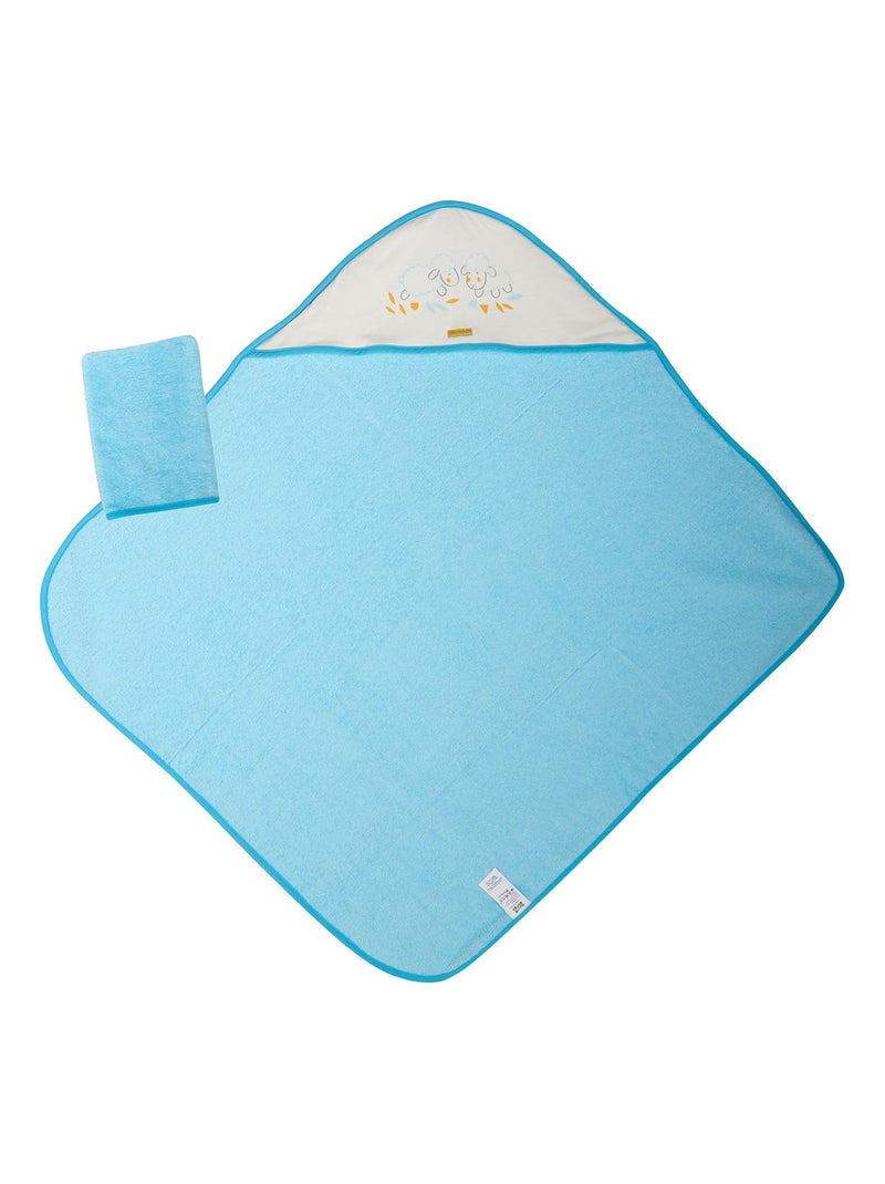 CAPE DE BAIN + GANT FLYNN Bleu - Kiabi