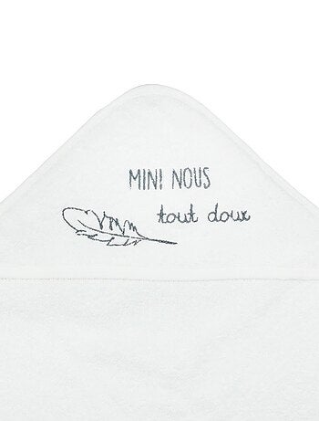 Cape de bain + gant Mini nous tout doux (70 x 70 cm)