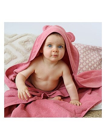 baby to love tablier bavoir - bébé fille - 31,5 x 40 cm - rose