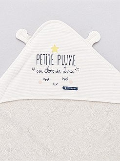 Cape de bain + gant 'Petit Béguin' - Kiabi