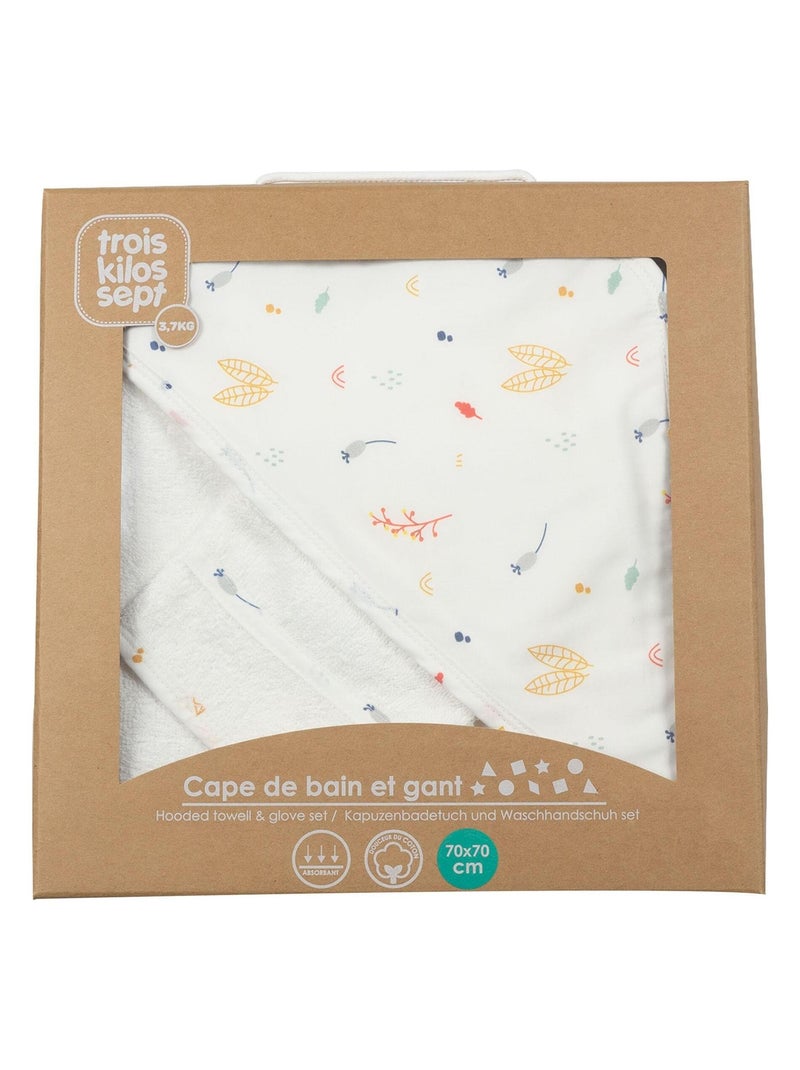 Cape De Bain + Gant Renard (70 X 70 Cm) Rouge - Kiabi
