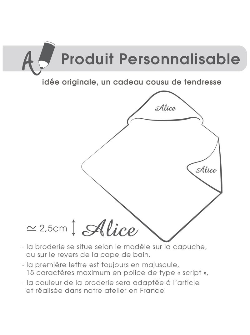 CAPE DE BAIN HARMONIE EPONGE Rose - Kiabi