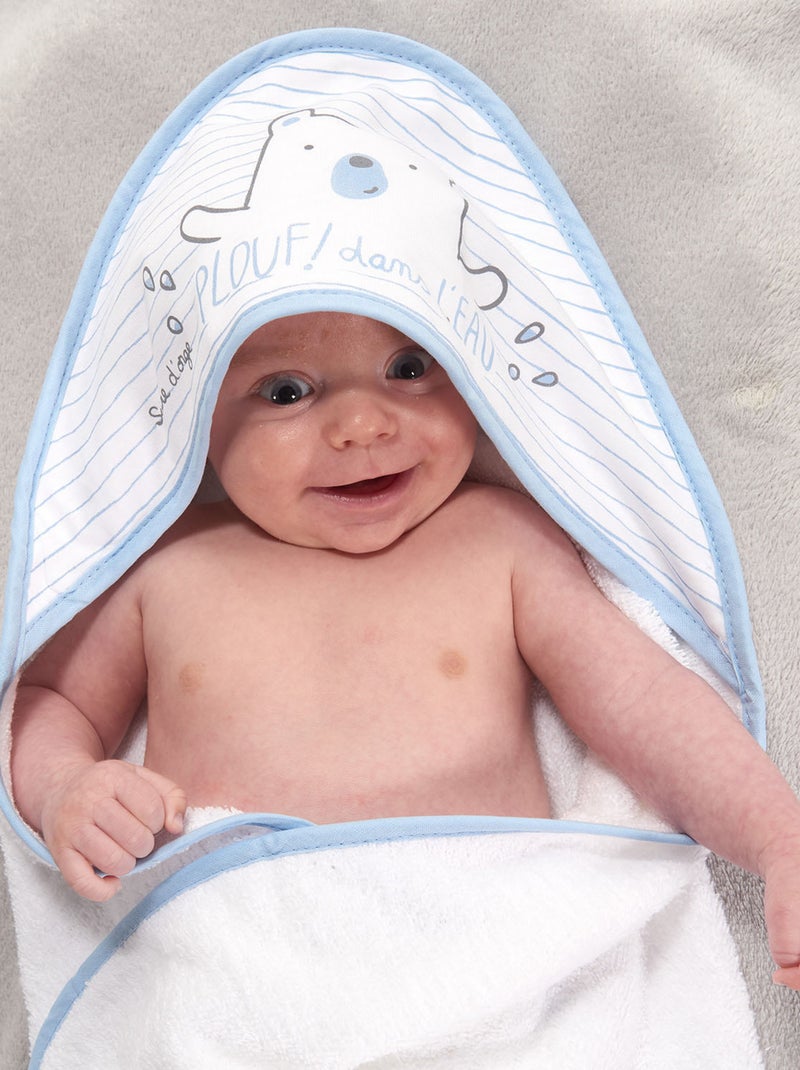 CAPE DE BAIN HENRIK EPONGE Bleu - Kiabi