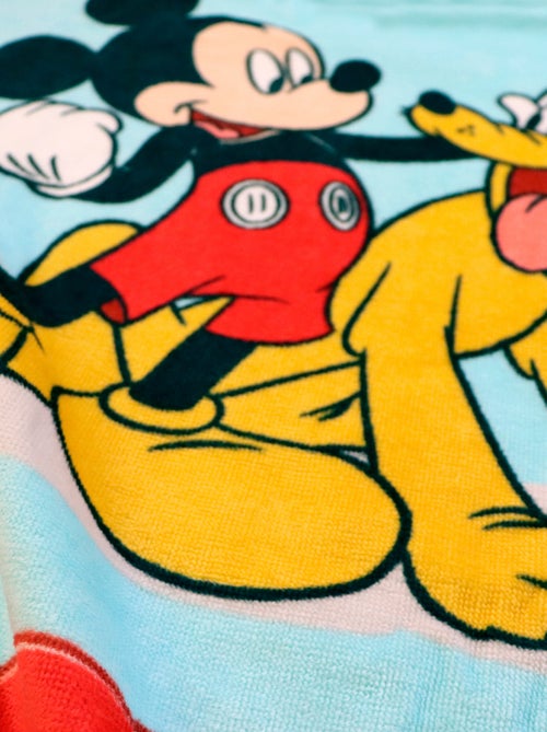 Cape de bain imprimée 100% coton, DISNEY HOME MICKEY BLUE - Kiabi
