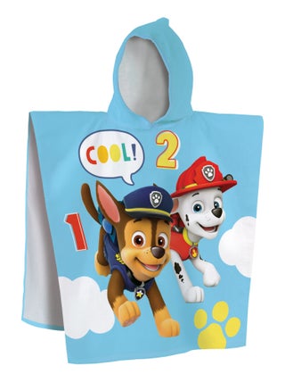 Cape de bain imprimée 100% coton, PAT PATROUILLE SUNSHINE