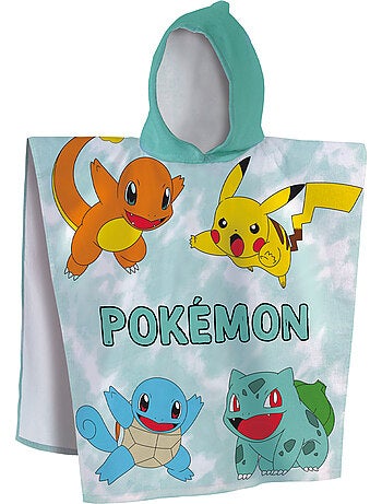 Cape de bain imprimée 100% coton, pokemon green