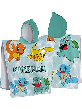 Cape de bain imprimée 100% coton, pokemon green