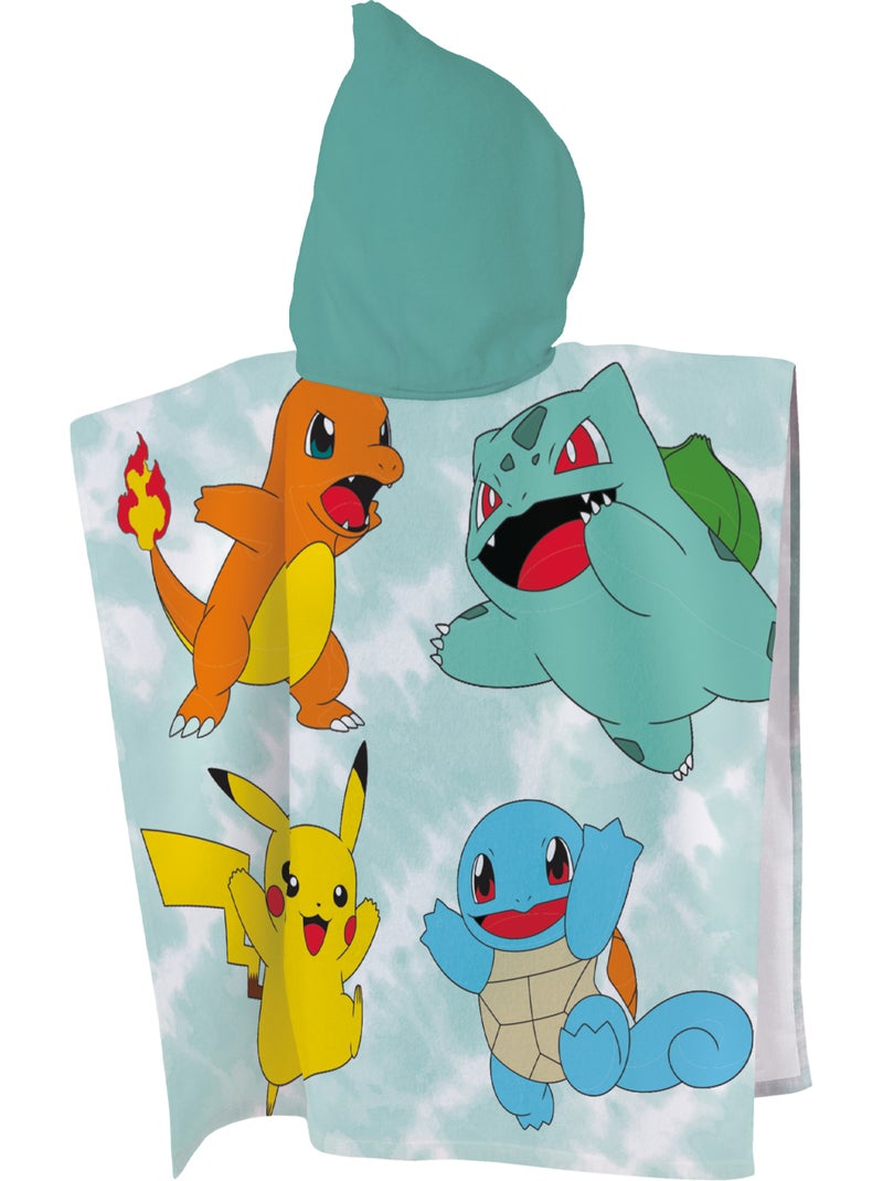 Cape de bain imprimée 100% coton, pokemon green Vert - Kiabi