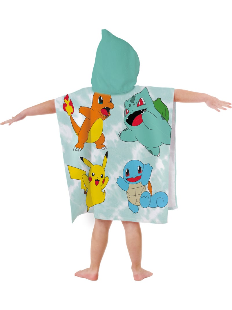 Cape de bain imprimée 100% coton, pokemon green Vert - Kiabi