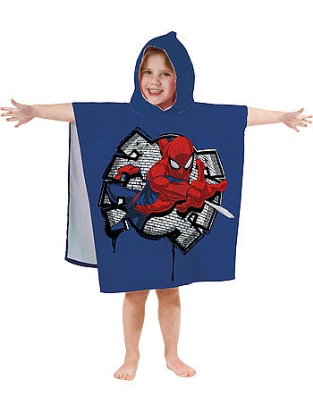 Cape de bain imprimée 100% coton, spiderman hero eyes