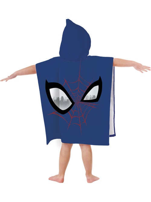 Cape de bain imprimée 100% coton, spiderman hero eyes - Kiabi