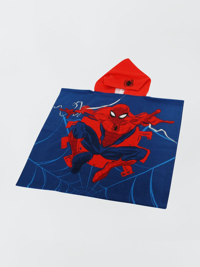 Cape de bain imprimée 'Spider-man' Bleu - Kiabi