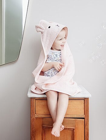Cape de bain lapin en coton