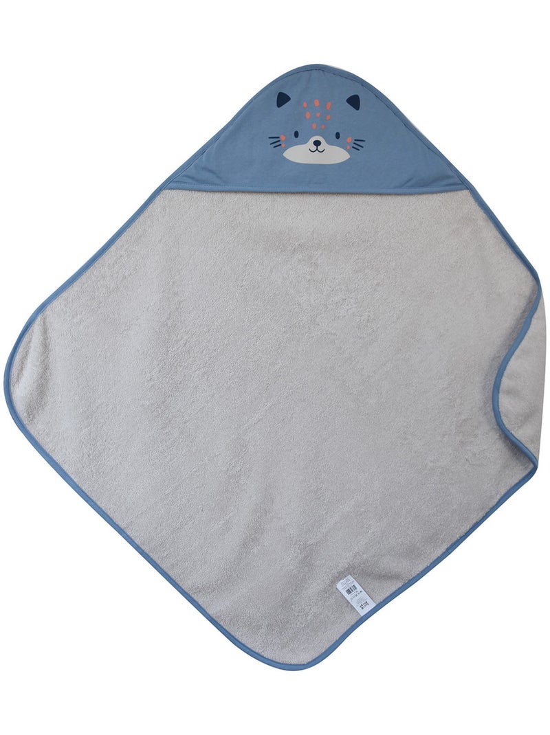 CAPE DE BAIN LEONTEL EPONGE Bleu - Kiabi