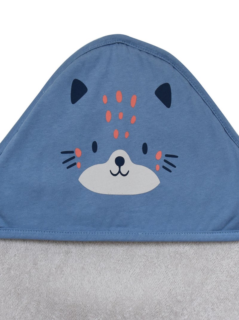 CAPE DE BAIN LEONTEL EPONGE Bleu - Kiabi