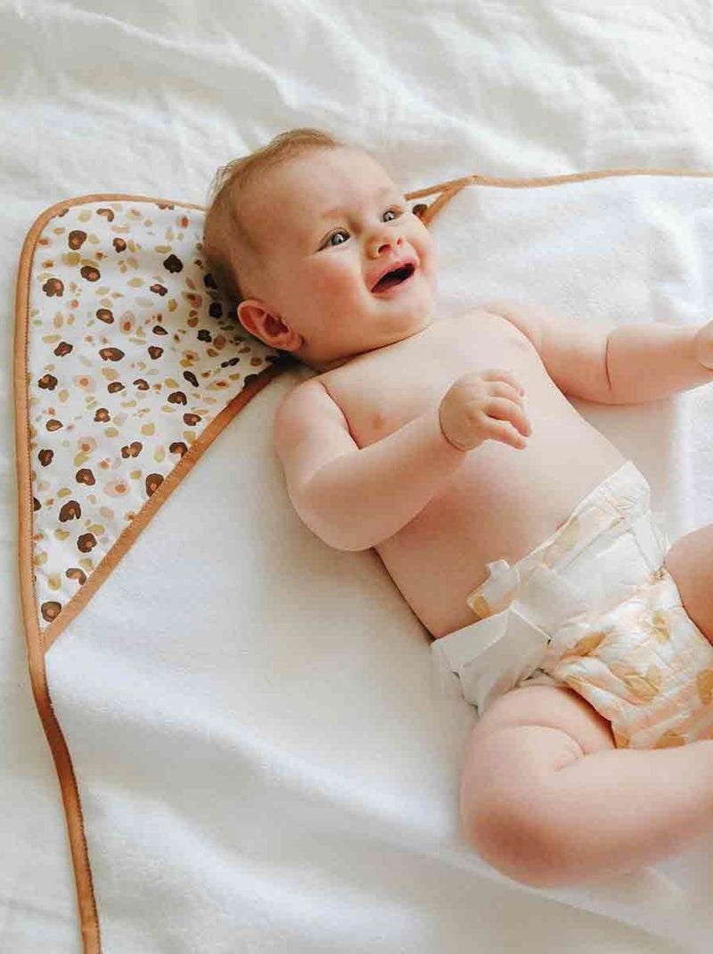 Cape de bain LEOPARD Blanc Marron - Kiabi