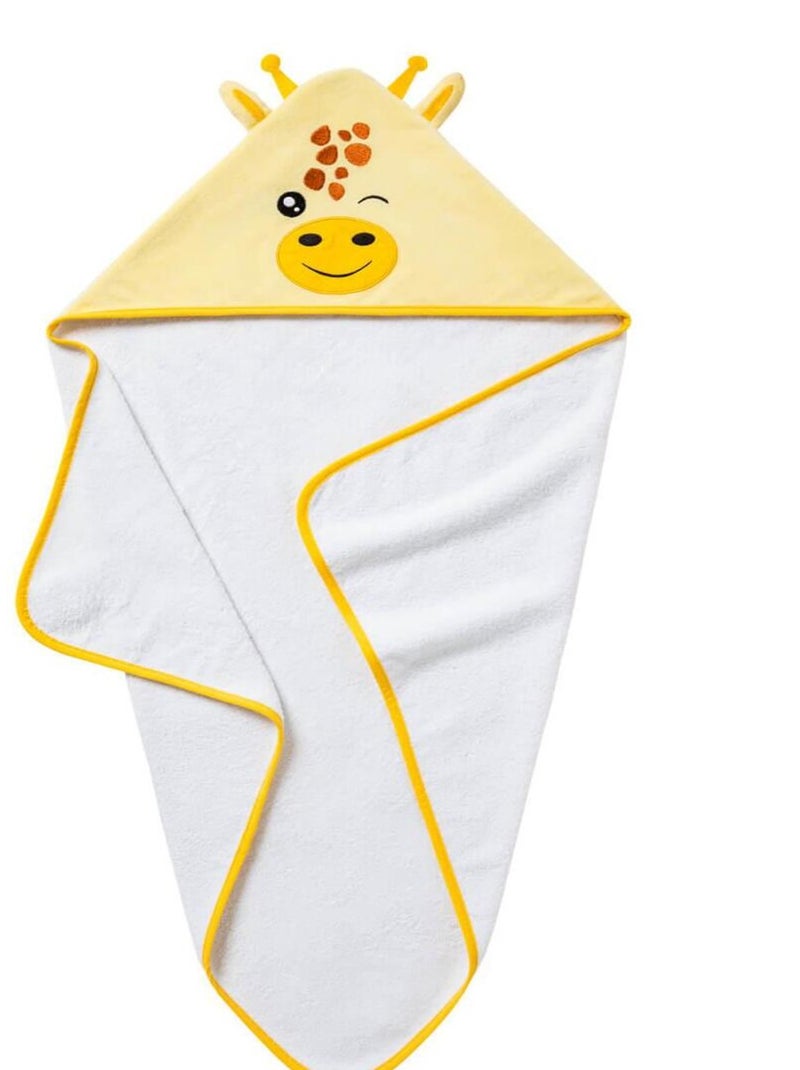 Cape de bain ludique 75x75 cm - Girafe Jaune - Kiabi