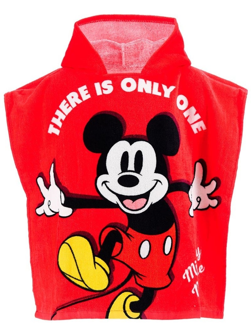 Cape de Bain Mickey Mouse| Licence Officielle Rouge - Kiabi