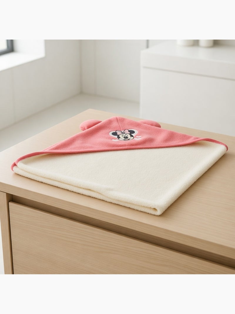Cape de bain Minnie - 80% coton 20% Polyester Rose - Kiabi