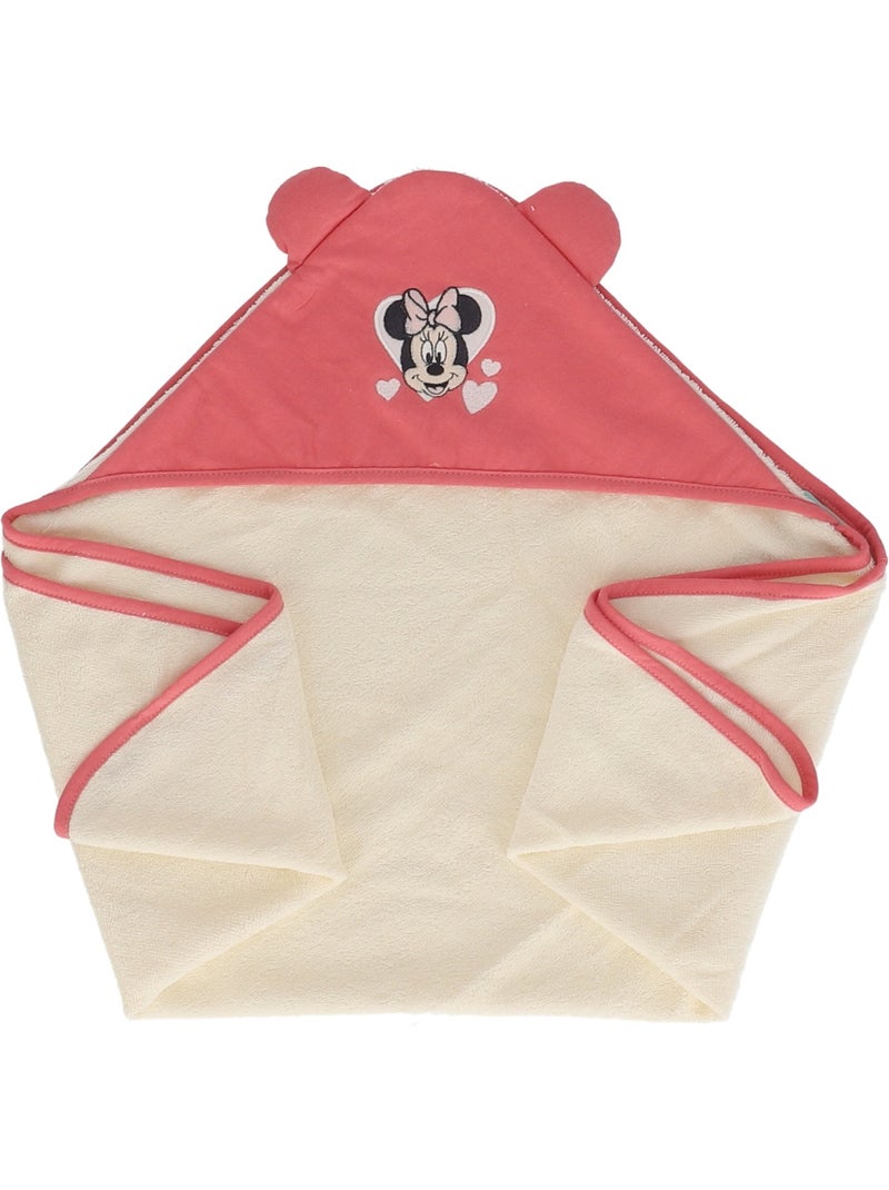 Cape de bain Minnie - 80% coton 20% Polyester Rose - Kiabi
