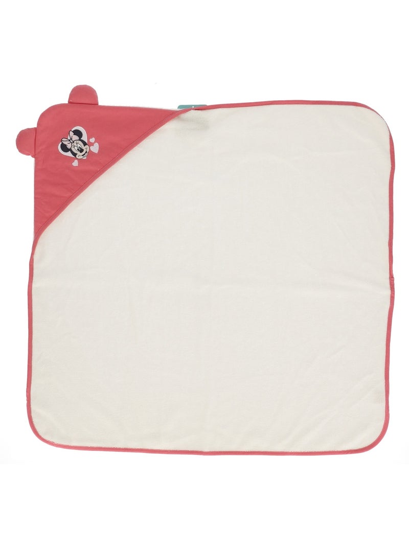 Cape de bain Minnie - 80% coton 20% Polyester Rose - Kiabi
