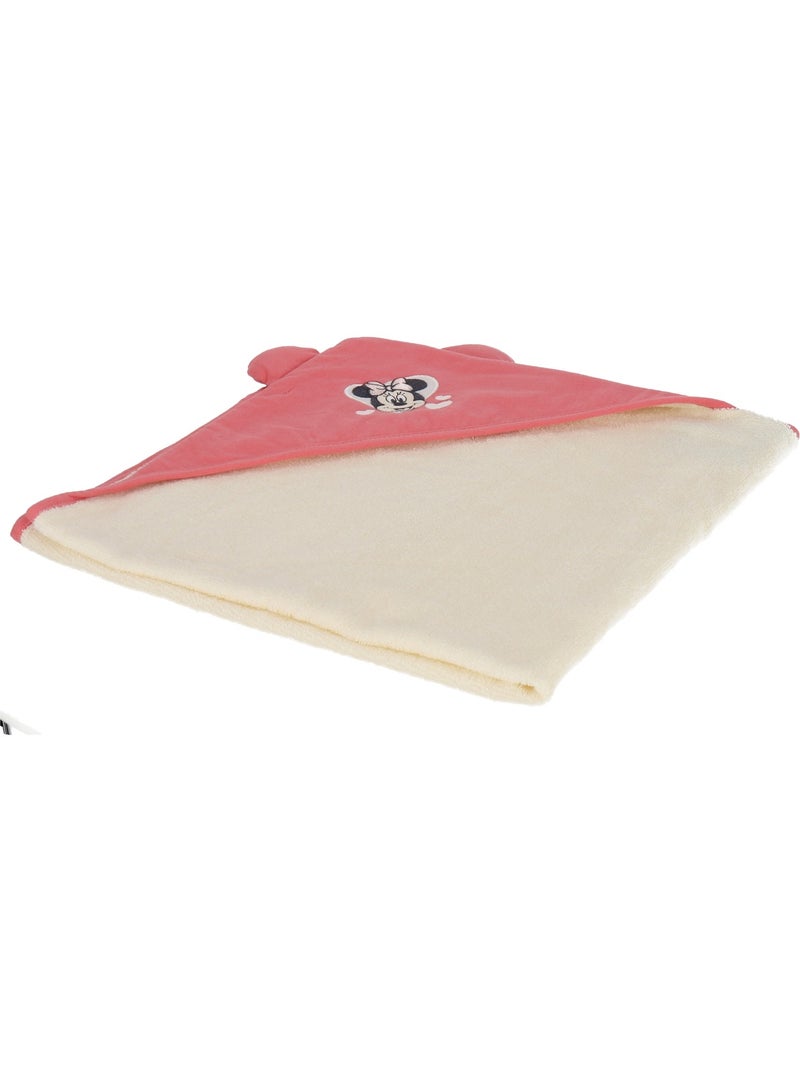 Cape de bain Minnie - 80% coton 20% Polyester Rose - Kiabi