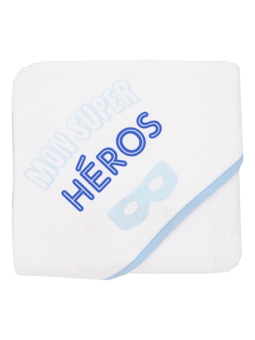 Cape de bain Mon super héros - 70x70 cm Bleu - Kiabi