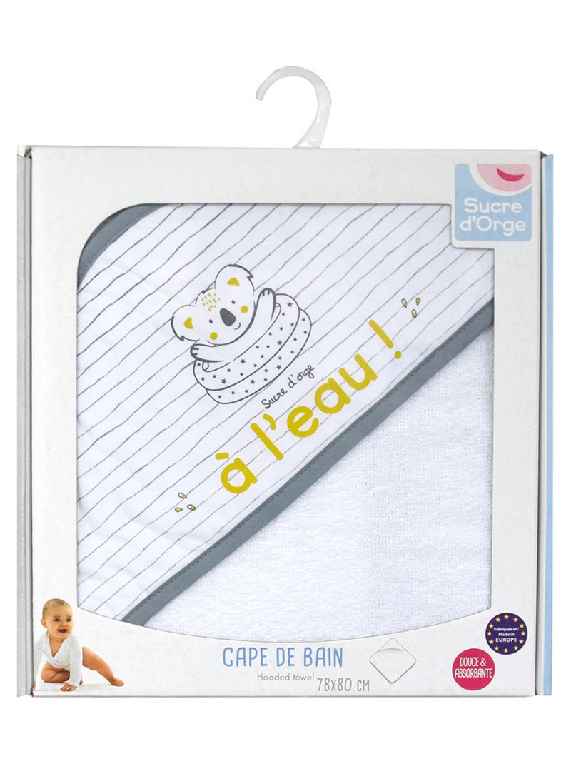 CAPE DE BAIN OREL EPONGE Gris - Kiabi