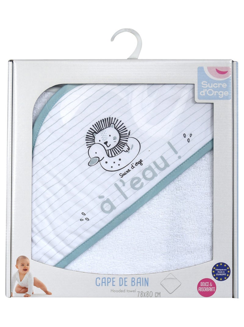 CAPE DE BAIN ORELIEN EPONGE Bleu - Kiabi