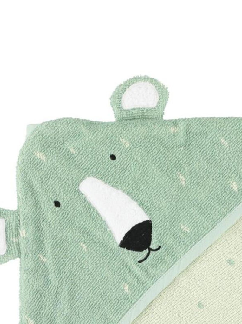 Cape de bain ours Mr. Polar Bear (75 x 75 cm) Vert d'eau - Kiabi