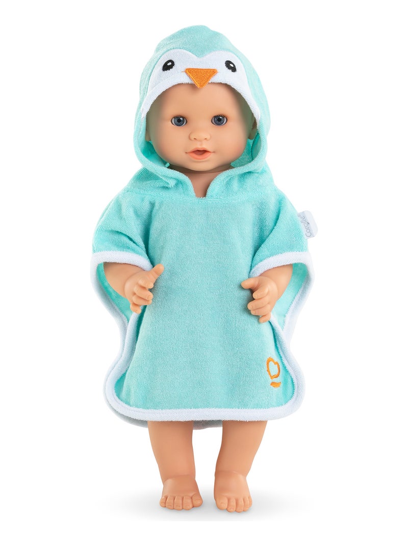 Cape de Bain Pingouin pour poupon 36 cm N/A - Kiabi